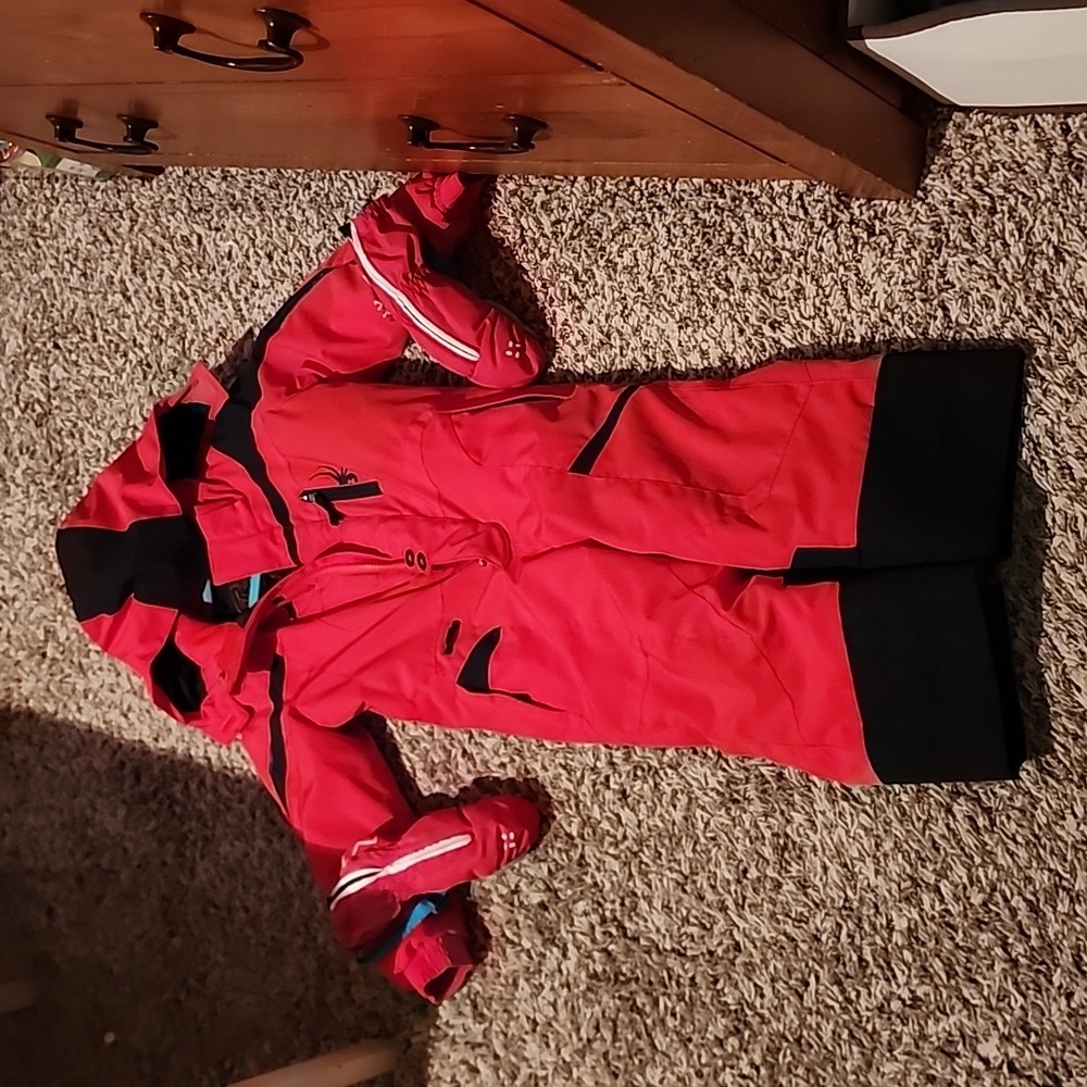 Spyder Kids Red and Black One Piece Snowsuit